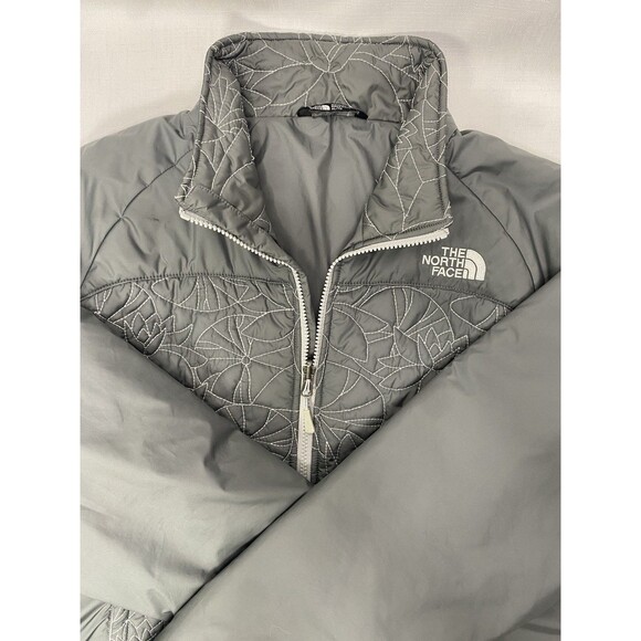 THE NORTH FACE Catawissa Lotus Flower Quilted Insulated Jacket Women XL Gray - Picture 8 of 13